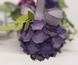 Hortensien aus Papier mit der Stanze "kleine Blüte" von Stampin`Up!