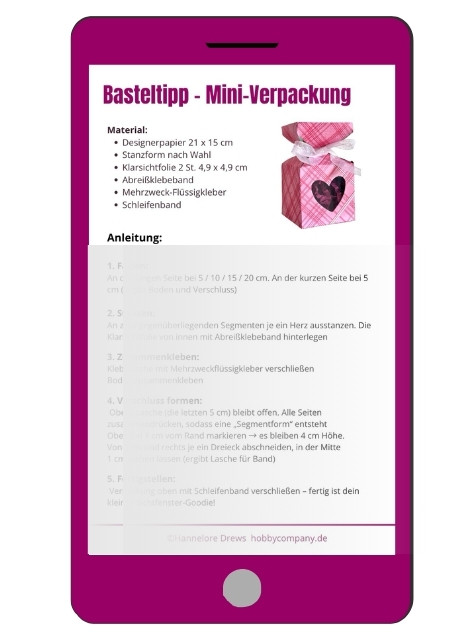 Basteltipp Mini-Herzverpackung kostenfrei anfordern
