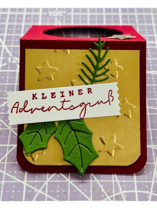 Der fertige Flaschen Geschenkanhänger