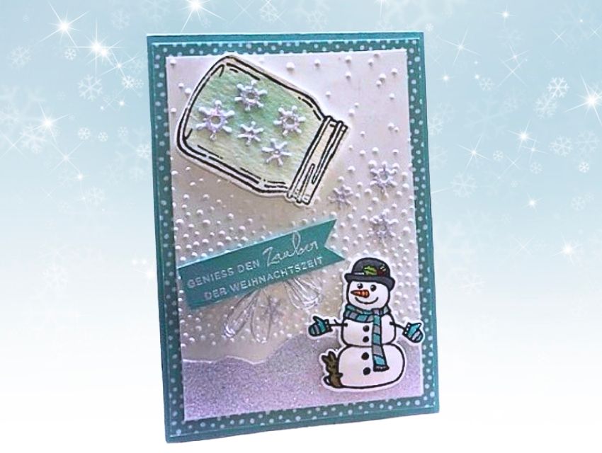 Schnelle Weihnachtskarte basteln