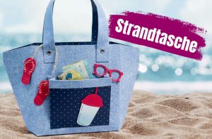 Strandtasche basteln als Geschenkverpackung