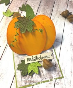herbstdeko Kuerbiskarte basteln