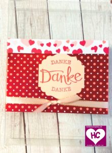 mit Designerpapier "von Herzen" schachteln um Verpackungen zu basteln