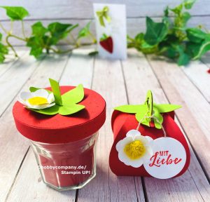 Erdbeeren basteln - Geschenke aus der Küche