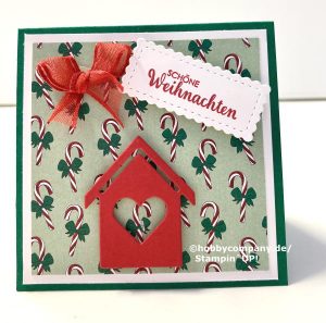 Tischdeko und Karten zu Weihnachten