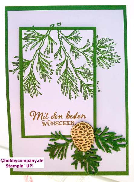 Weihnachtskarte Double Layer Technik