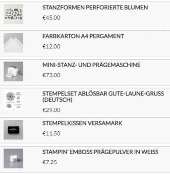 Stampin`Up! Produkte