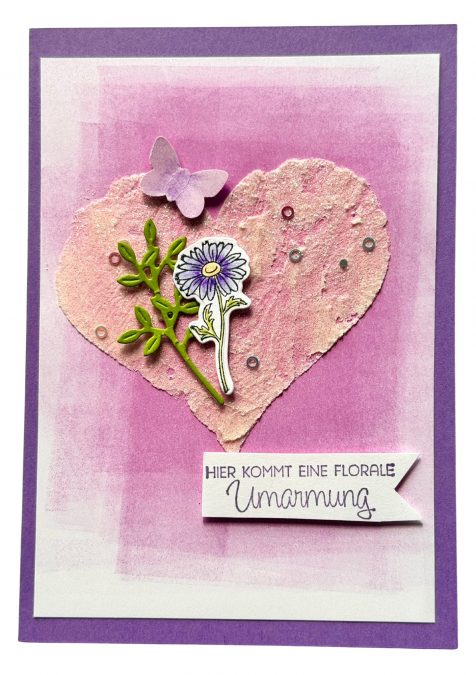 Kartenhintergrund mit Strukturpaste