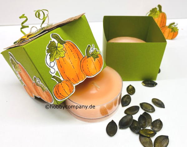 Basteltipp herbstliche Box mit Maxiteelicht von PartyLite
