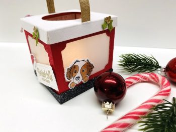 Weihnachtsdeko basteln Windlicht mit Teelichtern