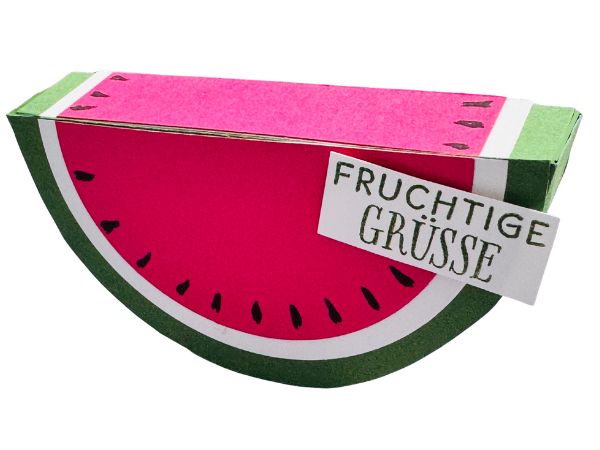 Wassermelone basteln als Mini-Verpackung
