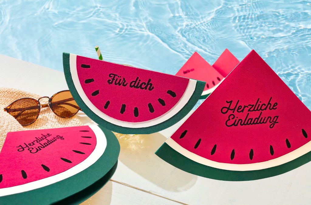 Wassermelone basteln, ganz einfach