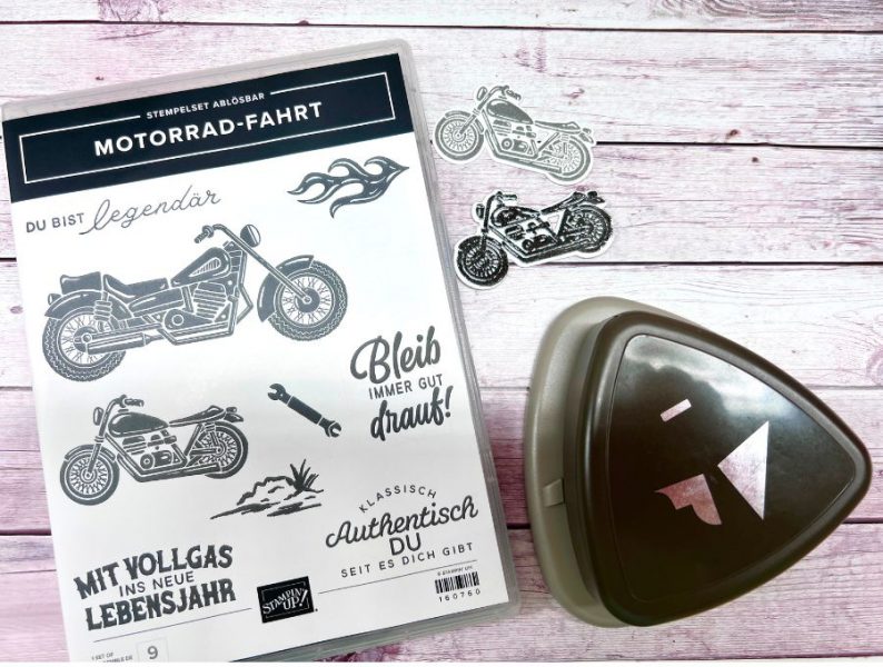 Geburtstagskarte für Männer mit dem Produktpaket Motorrad-Fahrt