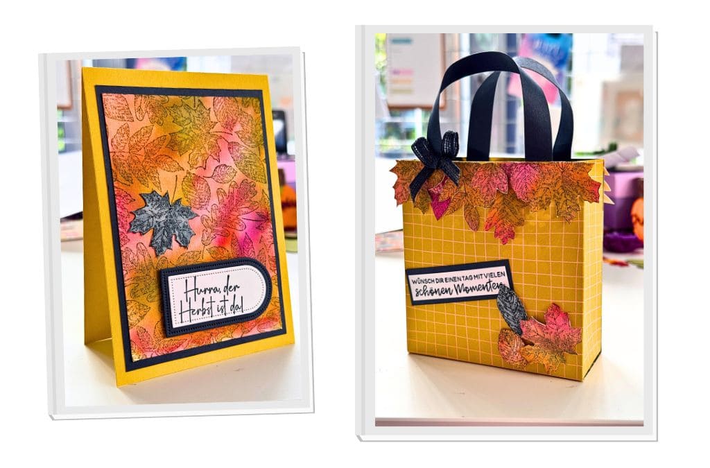 10 Bastelideen mit nur einem Stempel, mit dem Hintergrundstempel „Etched Autumn“