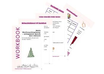 Workbook-Weihnachtsplaner Beispielseiten