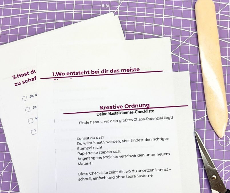 Checkliste zum Wlorkbook "Kreative Ordnung"