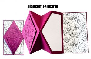 Diamant-Faltkarte basteln , einfach Anlaeitung