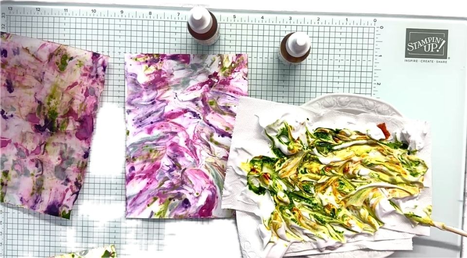 Marmorieren mit Rasierschaum auf Papier