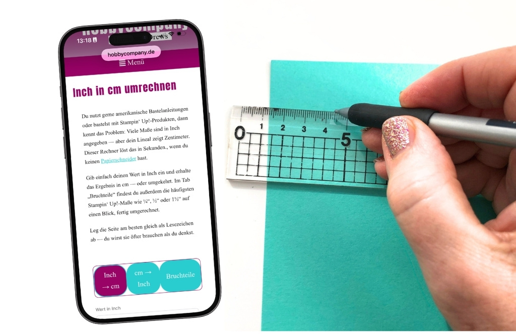 Inch in cm umrechnen, ganz einfach mit diesem Rechner