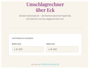 Briefumschlag-Rechner KI beim Basteln