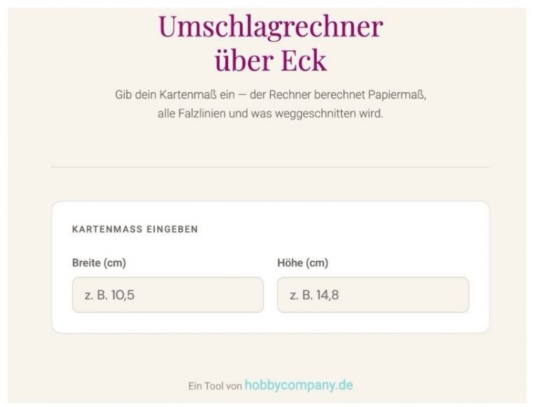 Briefumschlag-Rechner KI beim Basteln
