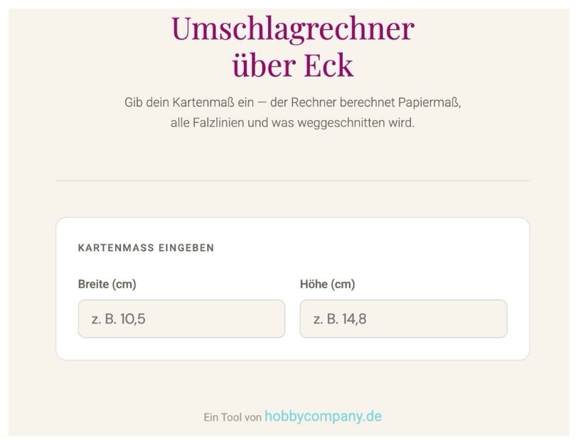 Briefumschlag-Rechner