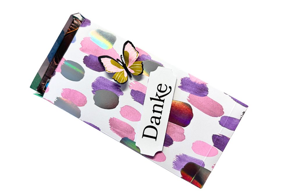 Verpackung für Schokolade, eine Schlauchverpackung