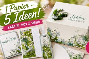 1 Set, 5 kreative Ideen: Entdecke Geschenkbox, Karten, Briefumschlag und weitere Bastelideen mit Designerpapier.einfache Ideen