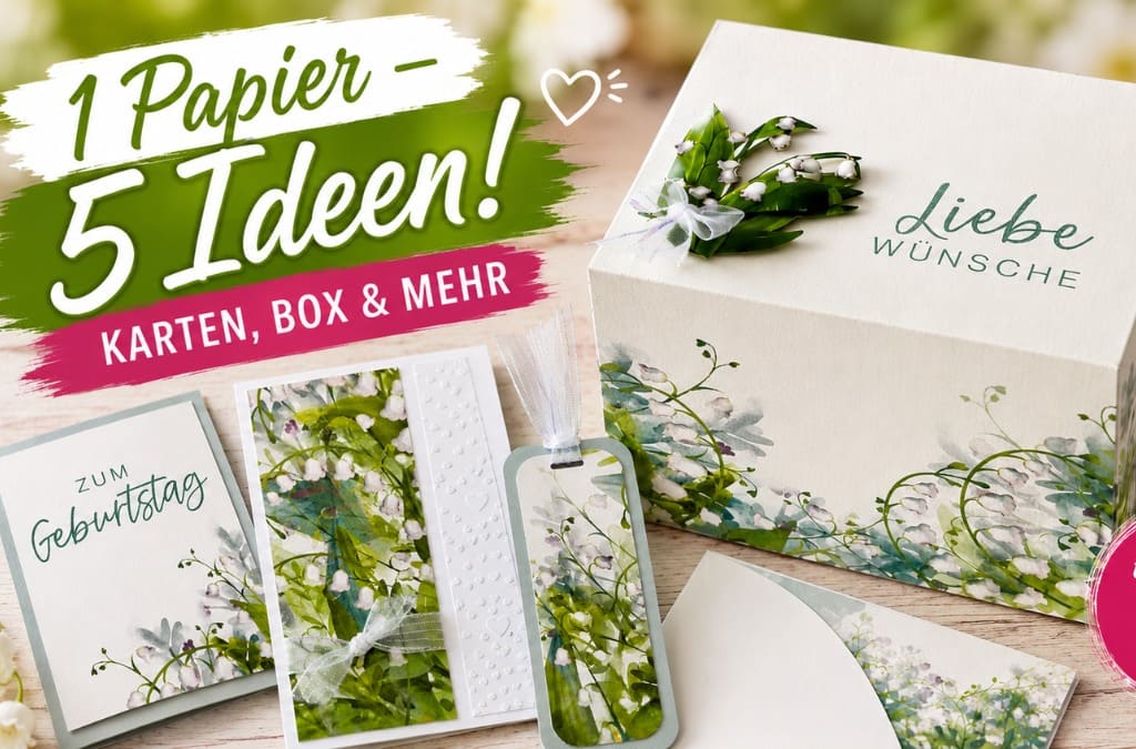 1 Set, 5 kreative Ideen: Entdecke Geschenkbox, Karten, Briefumschlag und weitere Bastelideen mit Designerpapier.einfache Ideen