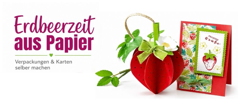 Erdbeeren aus Papier-Basteltipp