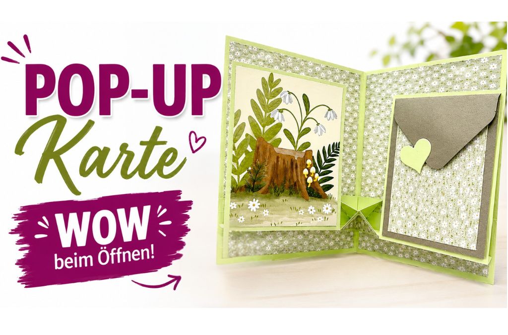 Pop-up Karte mit Überraschung basteln