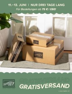 Stampin' Up! Aktion Gratis Versand im Juni