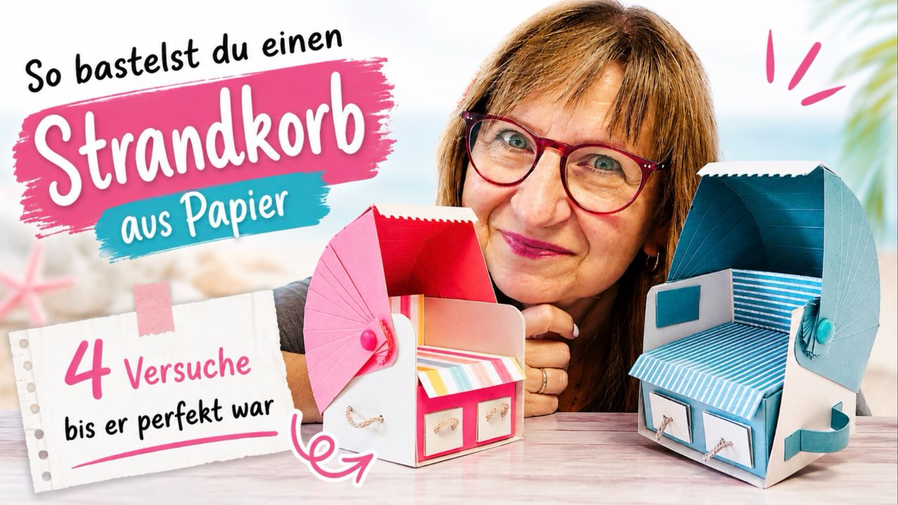Strandkorb basteln aus Papier