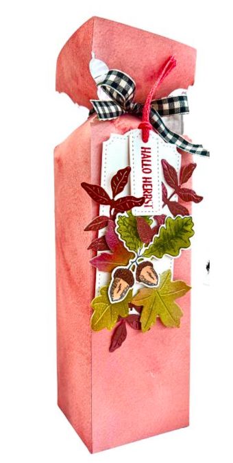 Flasche verpacken als Geschenk