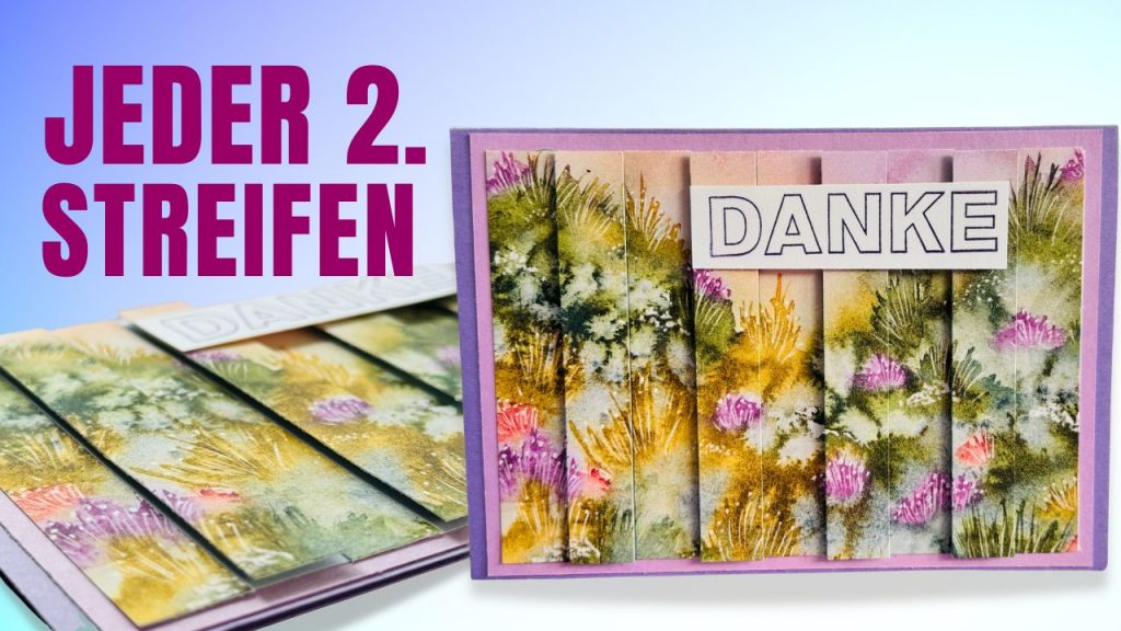 double Vision Card - Streifentechnik mit 3D Effekt